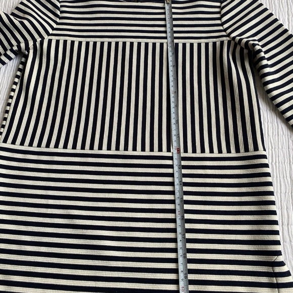 Madewell Gallerists Navy and White Ponte Striped 3/4 Sleeve Top Size XSmall - Picture 10 of 13